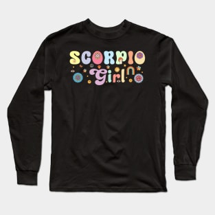 Scorpio Girl Zodiac Birthday Long Sleeve T-Shirt